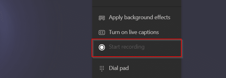 Recording greyed out